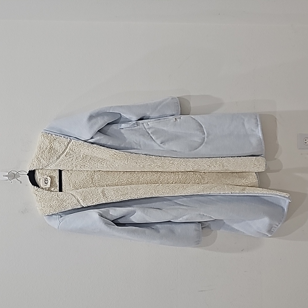 UGG Women's Robe S light blue with beige soft lining Size S